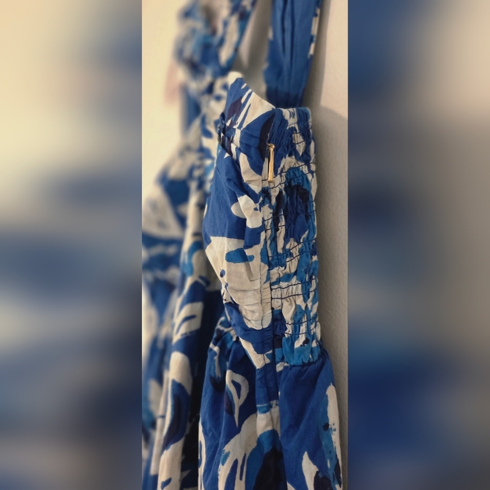 Cleobella Brylee Floral Mini Dress- In Royal Blue & White- Very Flattering!! - Picture 10 of 16